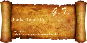 Goda Terézia névjegykártya